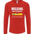 Missing Spirit Level Builder Bricklayer Mens Long Sleeve T-Shirt Red