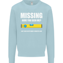 Missing Spirit Level Builder Bricklayer Mens Sweatshirt Jumper Light Blue