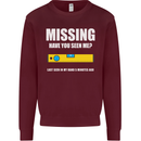 Missing Spirit Level Builder Bricklayer Mens Sweatshirt Jumper Maroon