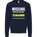 Missing Spirit Level Builder Bricklayer Mens Sweatshirt Jumper Navy Blue