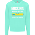 Missing Spirit Level Builder Bricklayer Mens Sweatshirt Jumper Peppermint