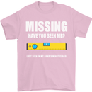 Missing Spirit Level Builder Bricklayer Mens T-Shirt Cotton Gildan Light Pink
