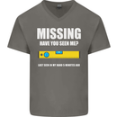 Missing Spirit Level Builder Bricklayer Mens V-Neck Cotton T-Shirt Charcoal