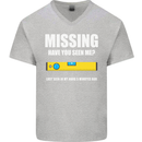 Missing Spirit Level Builder Bricklayer Mens V-Neck Cotton T-Shirt Sports Grey