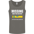 Missing Spirit Level Builder Bricklayer Mens Vest Tank Top Charcoal