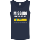 Missing Spirit Level Builder Bricklayer Mens Vest Tank Top Navy Blue