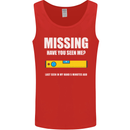 Missing Spirit Level Builder Bricklayer Mens Vest Tank Top Red