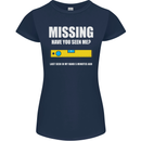Missing Spirit Level Builder Bricklayer Womens Petite Cut T-Shirt Navy Blue