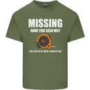 Missing Tape Measure Funny Carpenter DIY Mens Cotton T-Shirt Tee Top Military Green