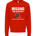 Missing Tape Measure Funny Carpenter DIY Mens Sweatshirt Jumper Bright Red