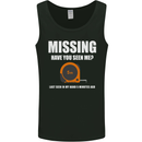 Missing Tape Measure Funny Carpenter DIY Mens Vest Tank Top Black