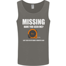 Missing Tape Measure Funny Carpenter DIY Mens Vest Tank Top Charcoal