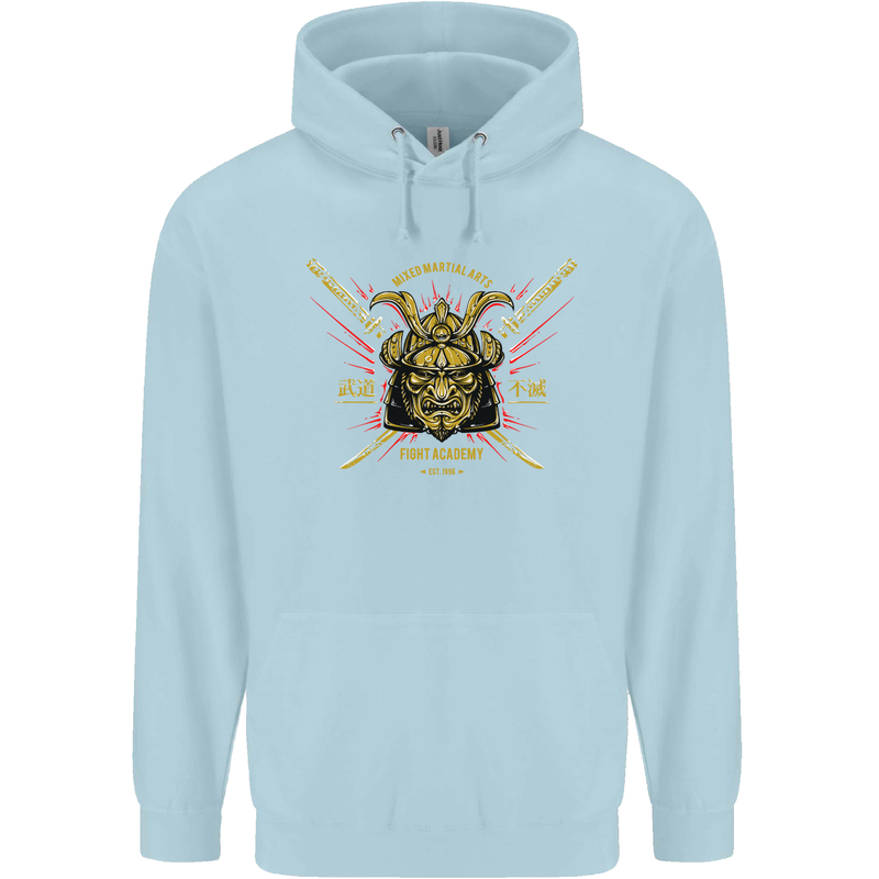 Mixed Martial Arts Fight Academy MMA Childrens Kids Hoodie Light Blue
