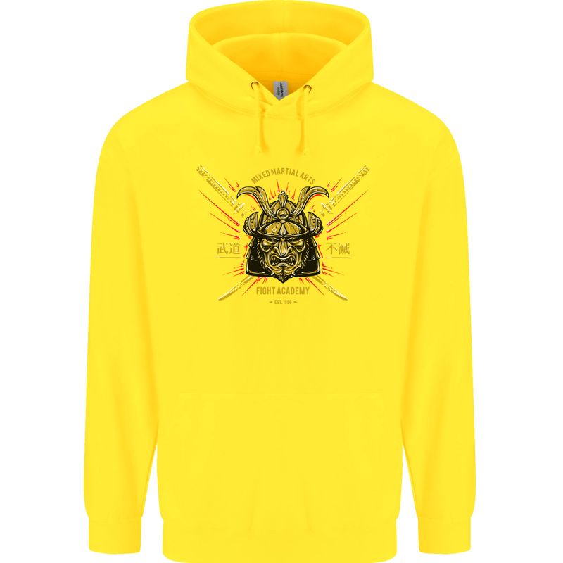 Mixed Martial Arts Fight Academy MMA Childrens Kids Hoodie Yellow