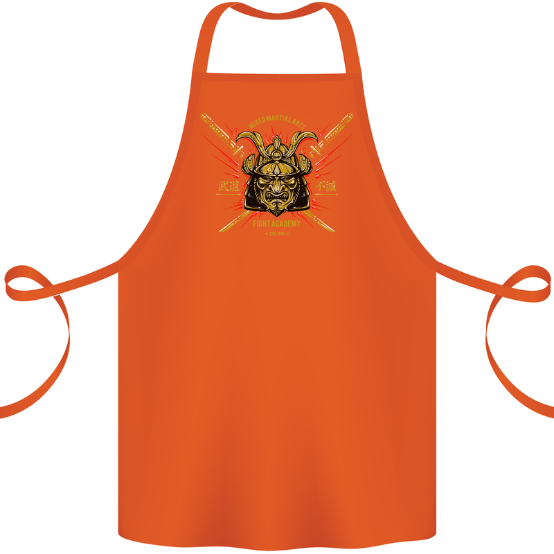 Mixed Martial Arts Fight Academy MMA Cotton Apron 100% Organic Orange