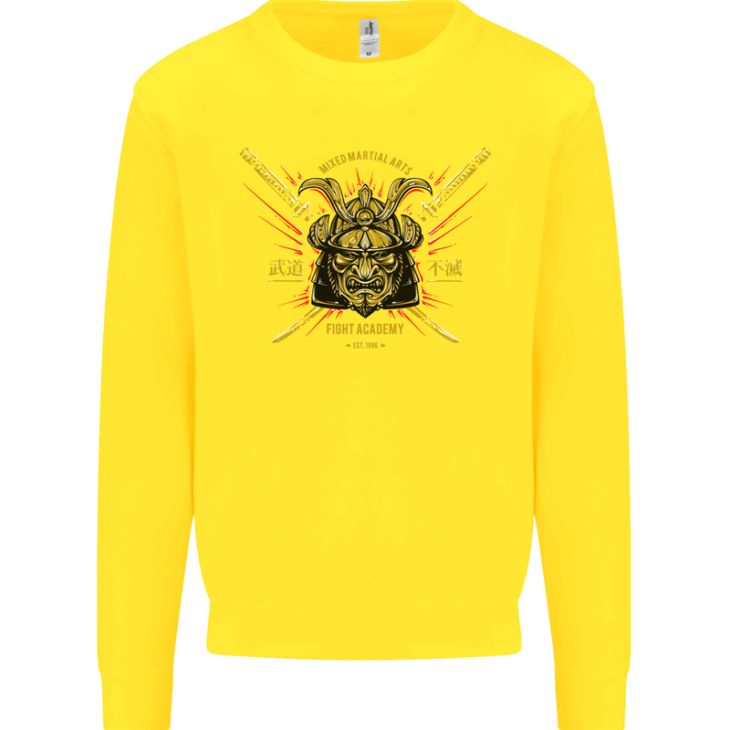 Mixed Martial Arts Fight Academy MMA Kids Sweatshirt Jumper Yellow