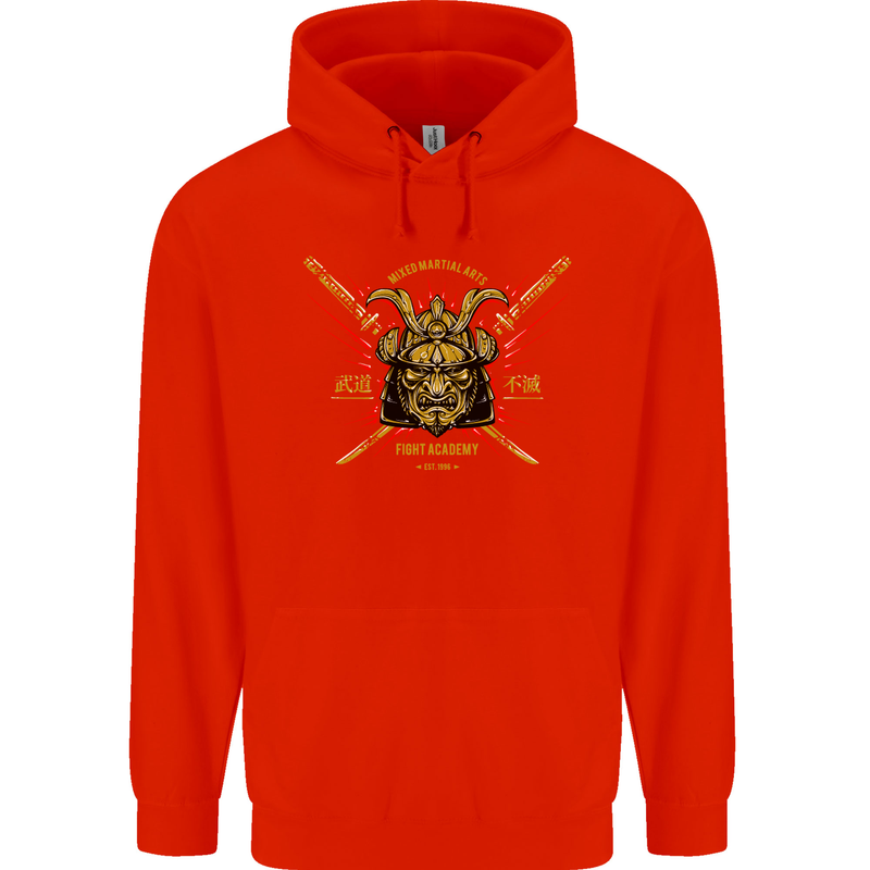 Mixed Martial Arts Fight Academy MMA Mens 80% Cotton Hoodie Bright Red