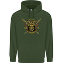 Mixed Martial Arts Fight Academy MMA Mens 80% Cotton Hoodie Forest Green