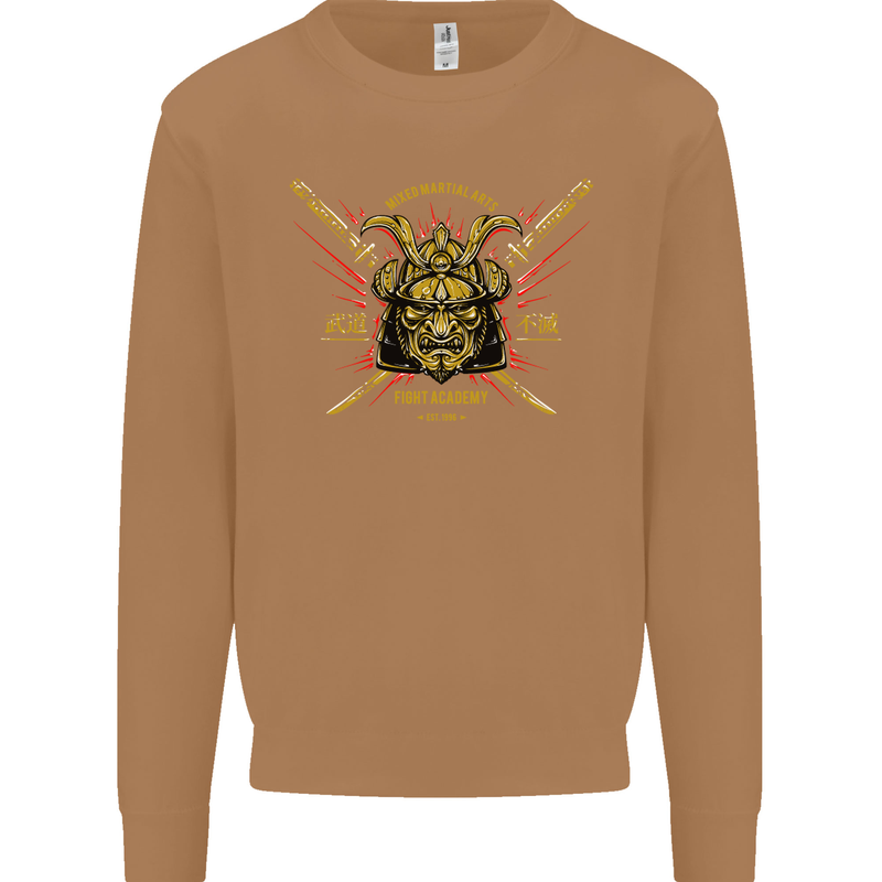 Mixed Martial Arts Fight Academy MMA Mens Sweatshirt Jumper Caramel Latte