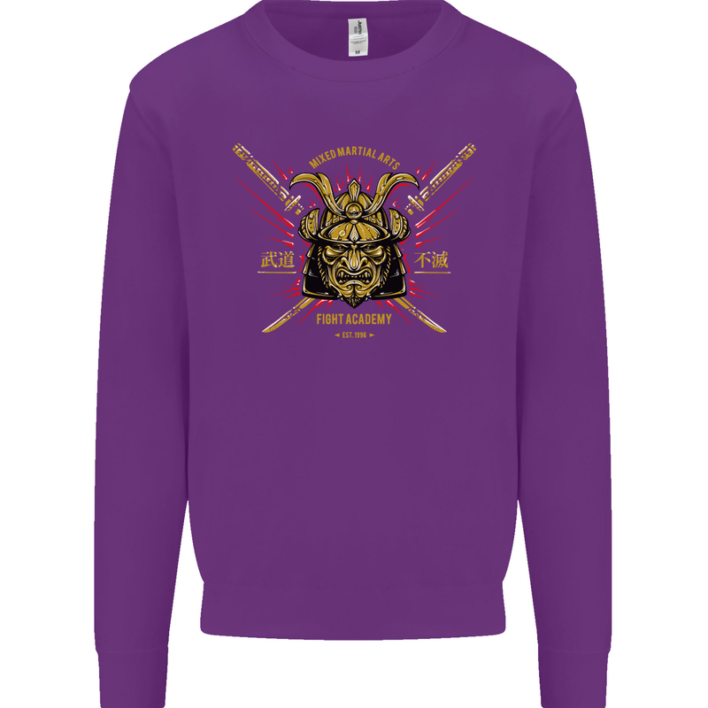 Mixed Martial Arts Fight Academy MMA Mens Sweatshirt Jumper Purple