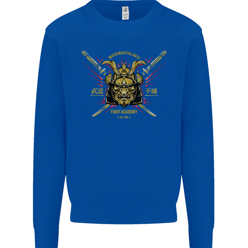 Mixed Martial Arts Fight Academy MMA Mens Sweatshirt Jumper Royal Blue