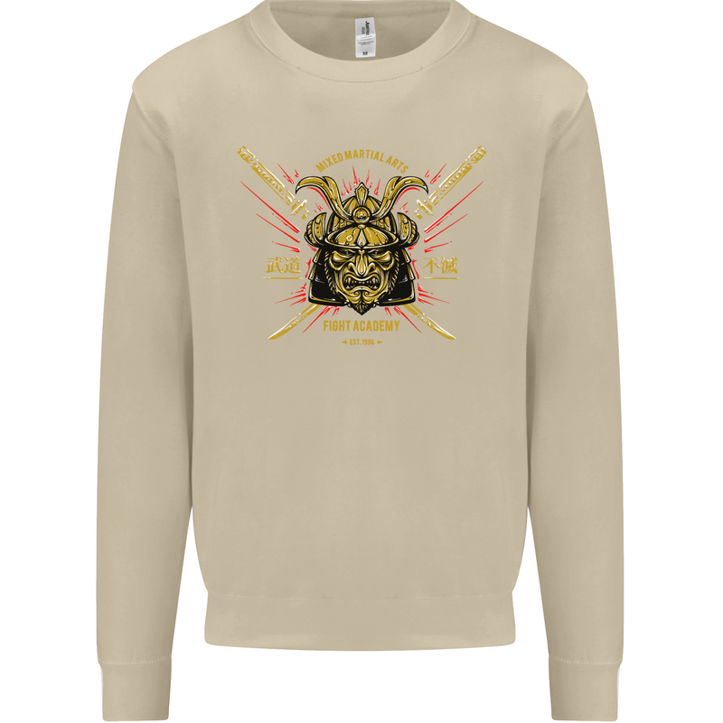 Mixed Martial Arts Fight Academy MMA Mens Sweatshirt Jumper Sand