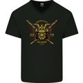 Mixed Martial Arts Fight Academy MMA Mens V-Neck Cotton T-Shirt Black