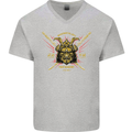 Mixed Martial Arts Fight Academy MMA Mens V-Neck Cotton T-Shirt Sports Grey