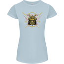 Mixed Martial Arts Fight Academy MMA Womens Petite Cut T-Shirt Light Blue