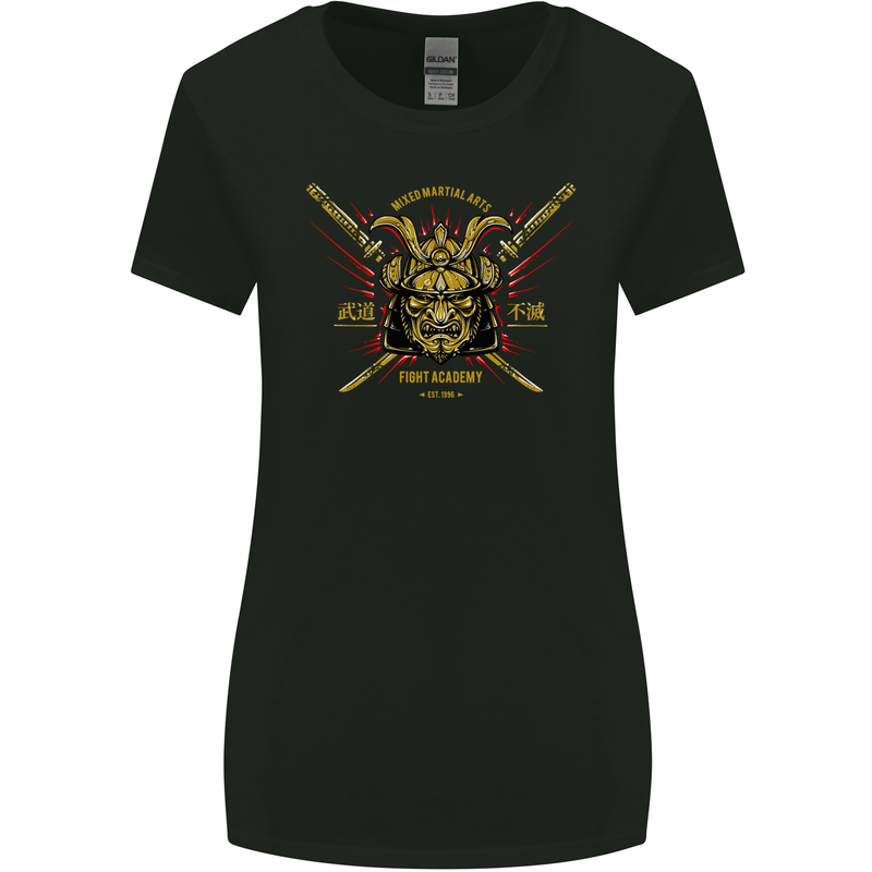Mixed Martial Arts Fight Academy MMA Womens Wider Cut T-Shirt Black