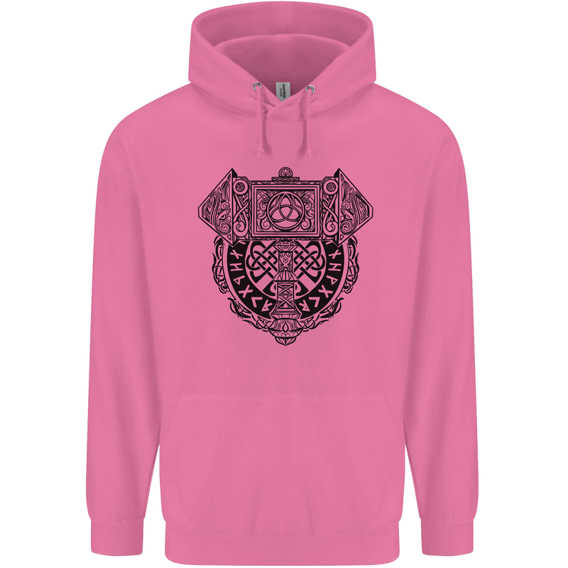 Mjolnir Thor Viking Hammer Childrens Kids Hoodie Azalea