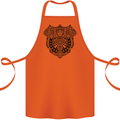 Mjolnir Thor Viking Hammer Cotton Apron 100% Organic Orange