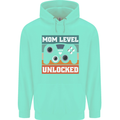 Mom Level Unlocked New Mommy Baby Born Childrens Kids Hoodie Peppermint