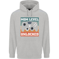 Mom Level Unlocked New Mommy Baby Born Childrens Kids Hoodie Sports Grey