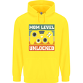 Mom Level Unlocked New Mommy Baby Born Childrens Kids Hoodie Yellow