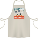 Mom Level Unlocked New Mommy Baby Born Cotton Apron 100% Organic Natural