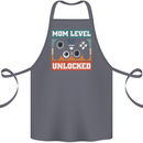 Mom Level Unlocked New Mommy Baby Born Cotton Apron 100% Organic Steel