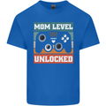Mom Level Unlocked New Mommy Baby Born Kids T-Shirt Childrens Royal Blue