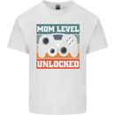 Mom Level Unlocked New Mommy Baby Born Mens Cotton T-Shirt Tee Top White