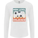 Mom Level Unlocked New Mommy Baby Born Mens Long Sleeve T-Shirt White