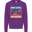 Mom Level Unlocked New Mommy Baby Born Mens Sweatshirt Jumper Purple