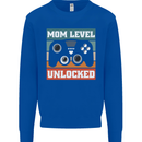 Mom Level Unlocked New Mommy Baby Born Mens Sweatshirt Jumper Royal Blue