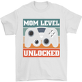 Mom Level Unlocked New Mommy Baby Born Mens T-Shirt 100% Cotton White