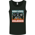 Mom Level Unlocked New Mommy Baby Born Mens Vest Tank Top Black