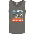 Mom Level Unlocked New Mommy Baby Born Mens Vest Tank Top Charcoal