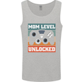 Mom Level Unlocked New Mommy Baby Born Mens Vest Tank Top Sports Grey