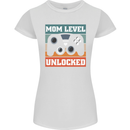 Mom Level Unlocked New Mommy Baby Born Womens Petite Cut T-Shirt White