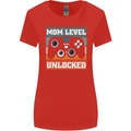 Mom Level Unlocked New Mommy Baby Born Womens Wider Cut T-Shirt Red