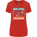 Mom Level Unlocked New Mommy Baby Born Womens Wider Cut T-Shirt Red