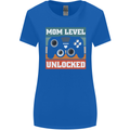 Mom Level Unlocked New Mommy Baby Born Womens Wider Cut T-Shirt Royal Blue